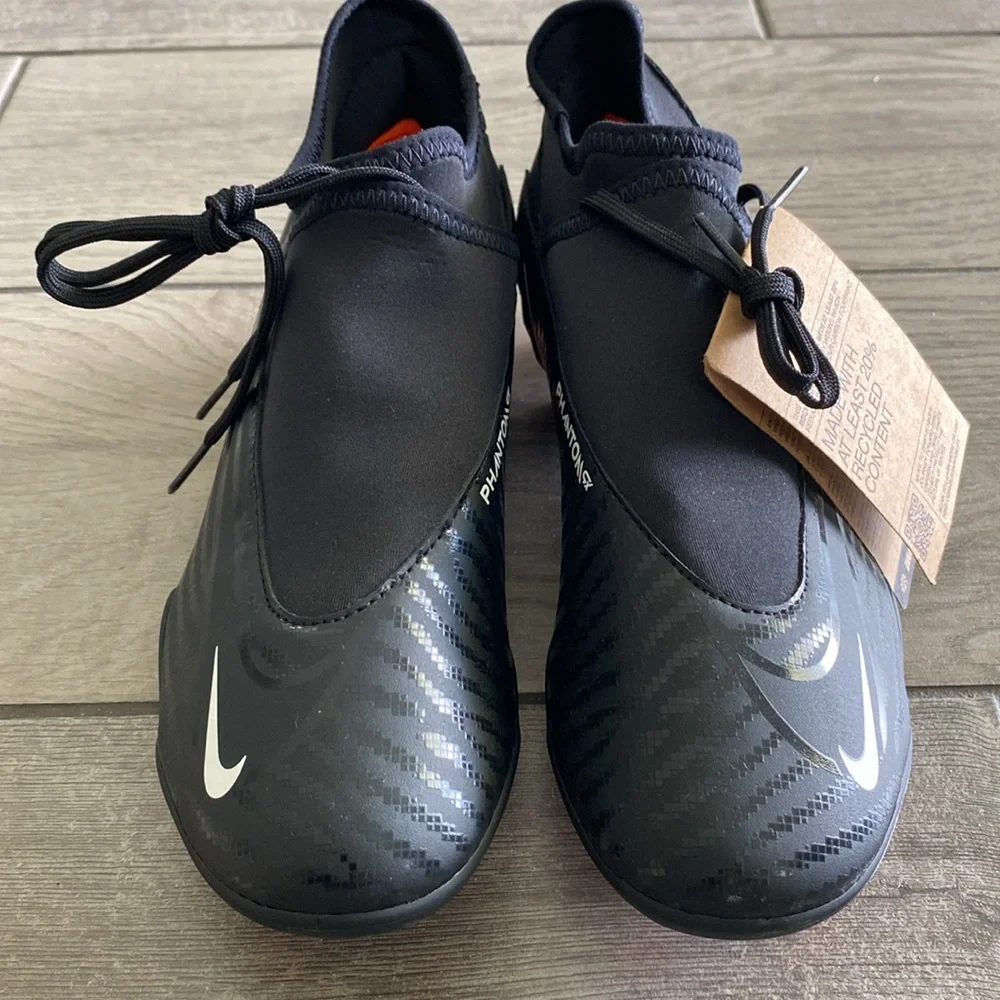 Nike Men’s Black Soccer Cleats with Bright Orange Studs